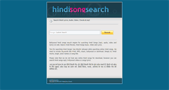 Desktop Screenshot of hindisongsearch.com